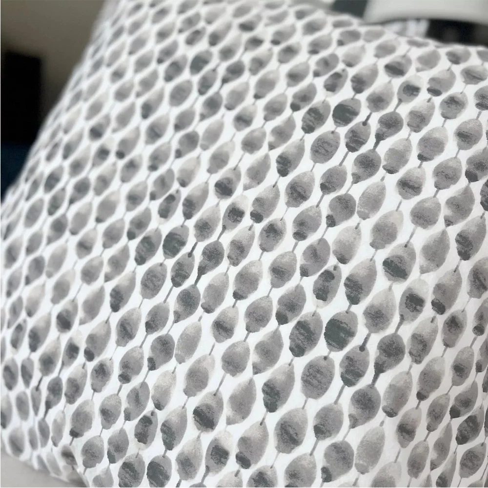 3 WEST ELM Shades of Gray Stamped Dots Cotton EURO 26x26 Pillow Shams Watercolor